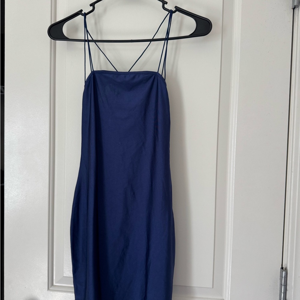 Superdown Navy Blue Spaghetti Strap Dress
